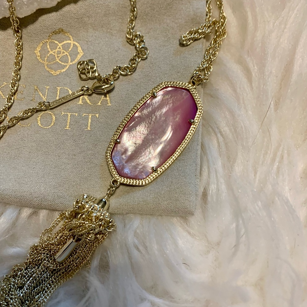 Kendra Scott Pink Mother of Pearl Rayne Necklace